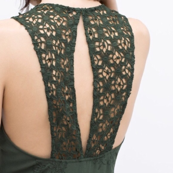 Zara Chiffon & Lace Maxi Dress - Picture 3 of 8